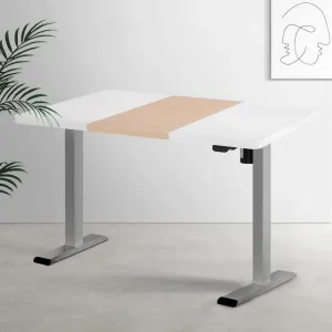 120cm Standing Desk Electric Sit Stand Desks - White & Pine