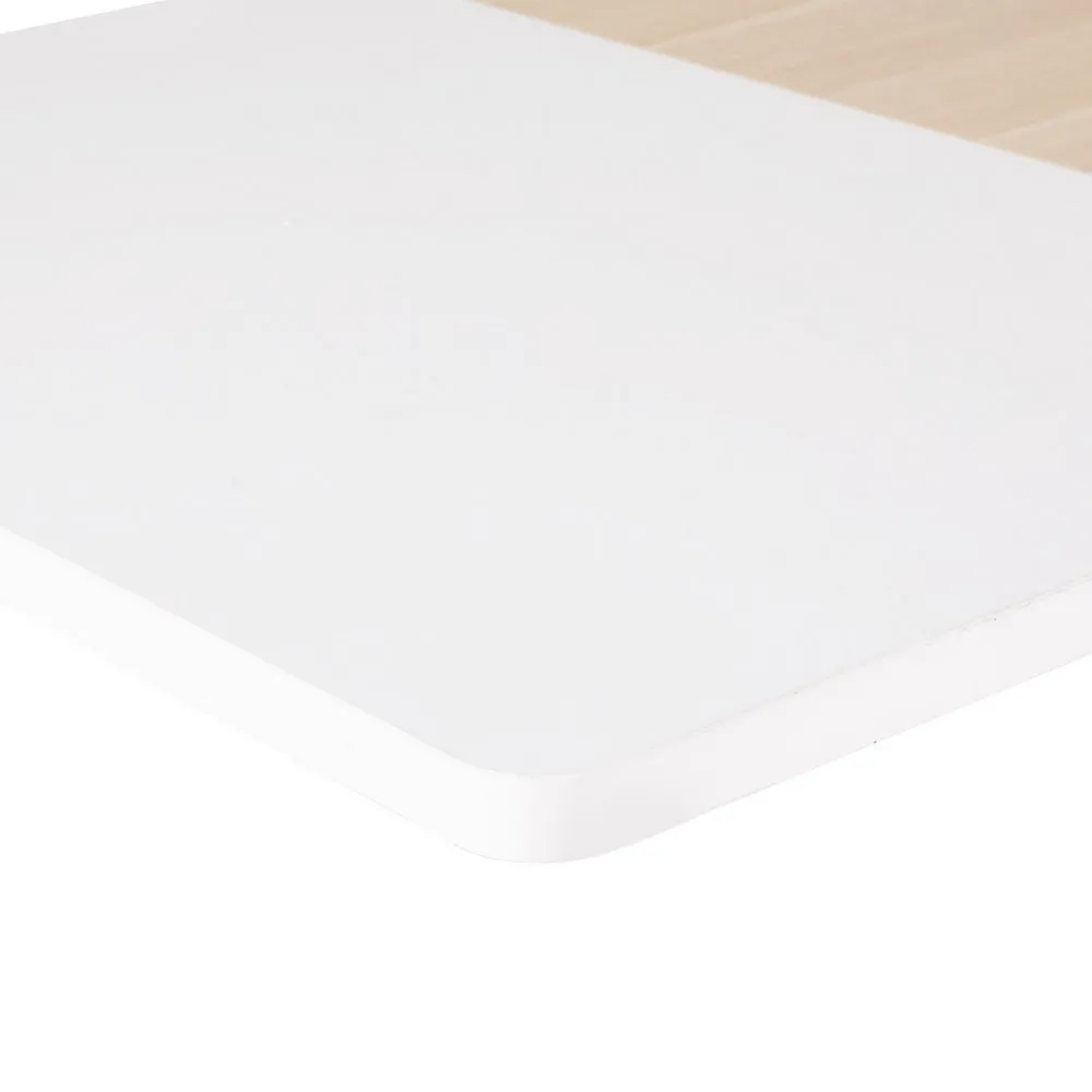 120cm Standing Desk Motorised Dual Motor - White & Pine