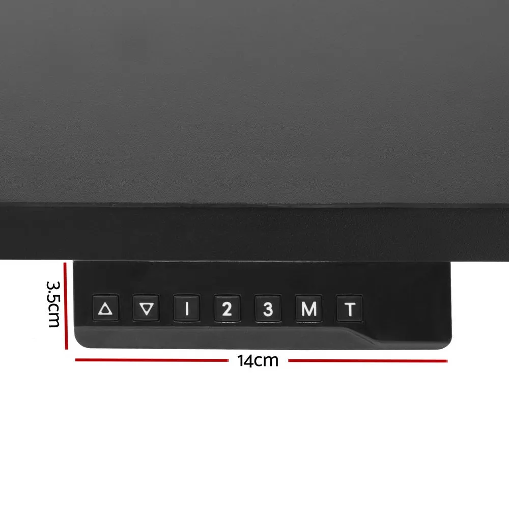 160cm Standing Desks L-shape Motorised - Black