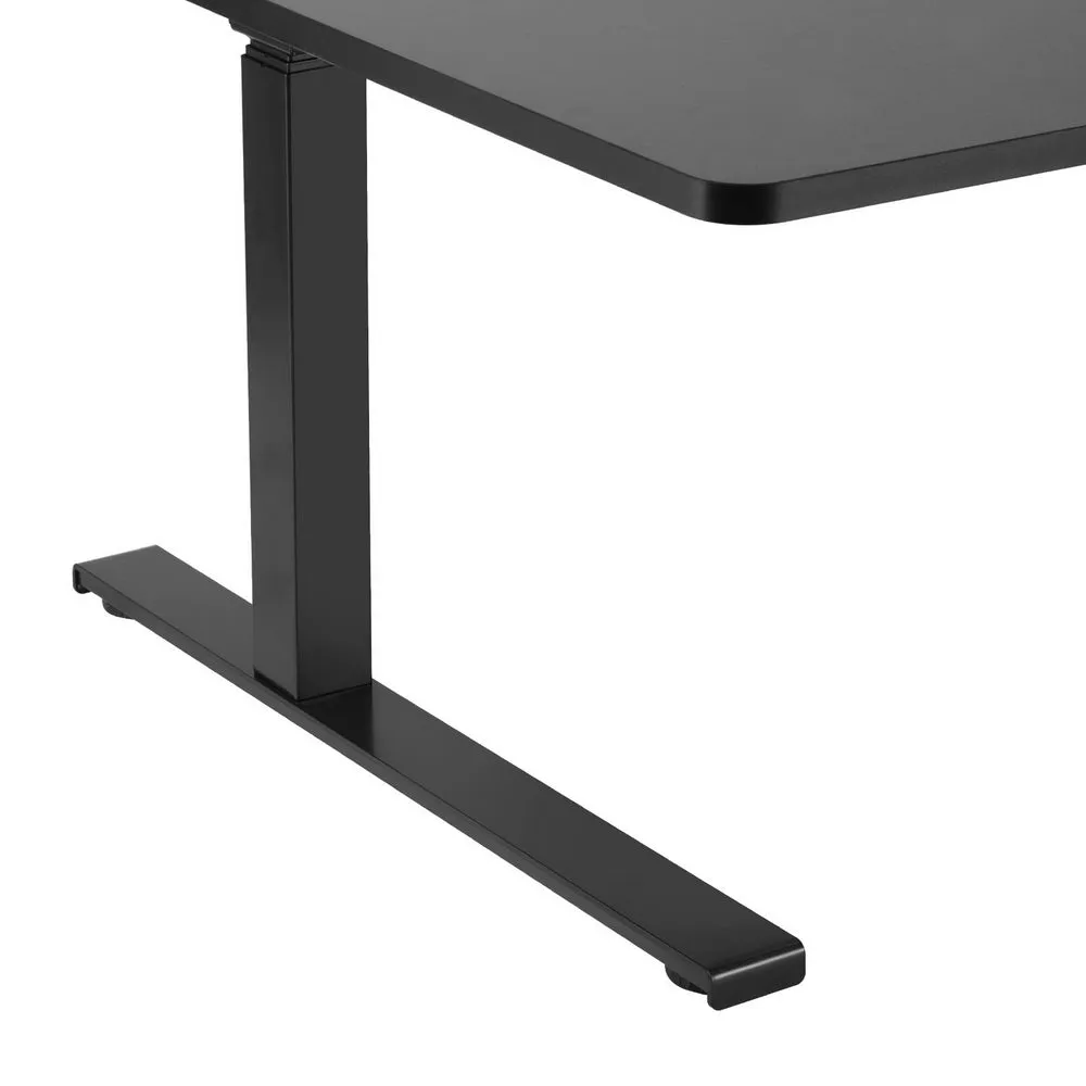 160cm Standing Desks L-shape Motorised - Black