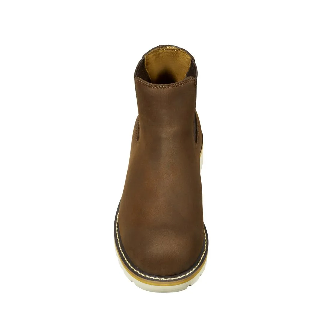 5" Wedge Steel Toe Chelsea Work Boot Dark Brown