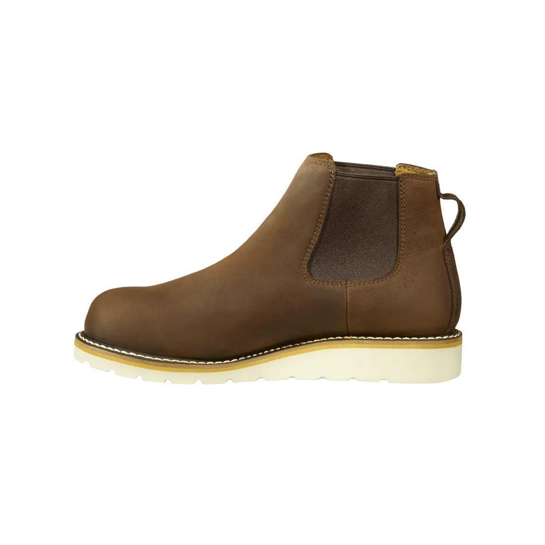 5" Wedge Steel Toe Chelsea Work Boot Dark Brown