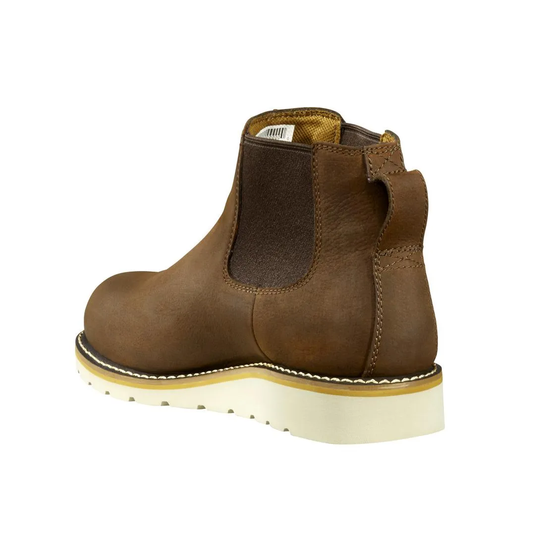5" Wedge Steel Toe Chelsea Work Boot Dark Brown