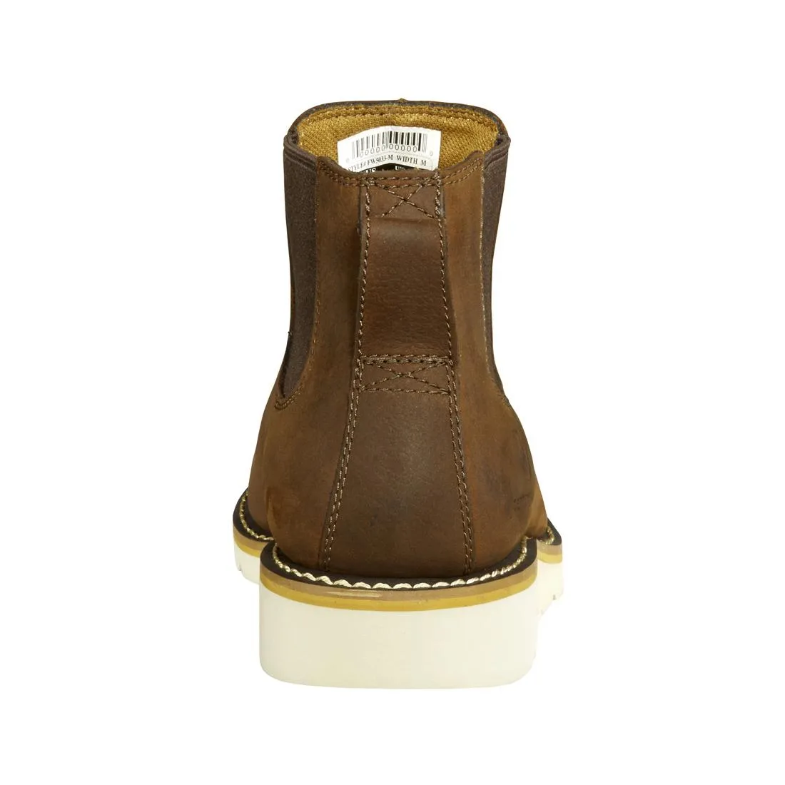 5" Wedge Steel Toe Chelsea Work Boot Dark Brown