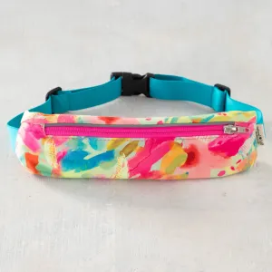 Abstract Ditsy Tan On The Run Waist Belt