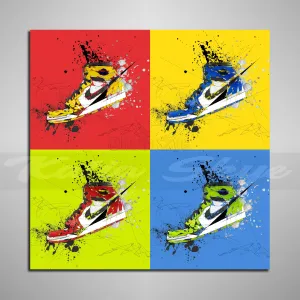 ABSTRACT SNEAKERS MULTICOLOR ART INSPIRED BY AIR JORDANS SNEAKERS //SNK-AJ00
