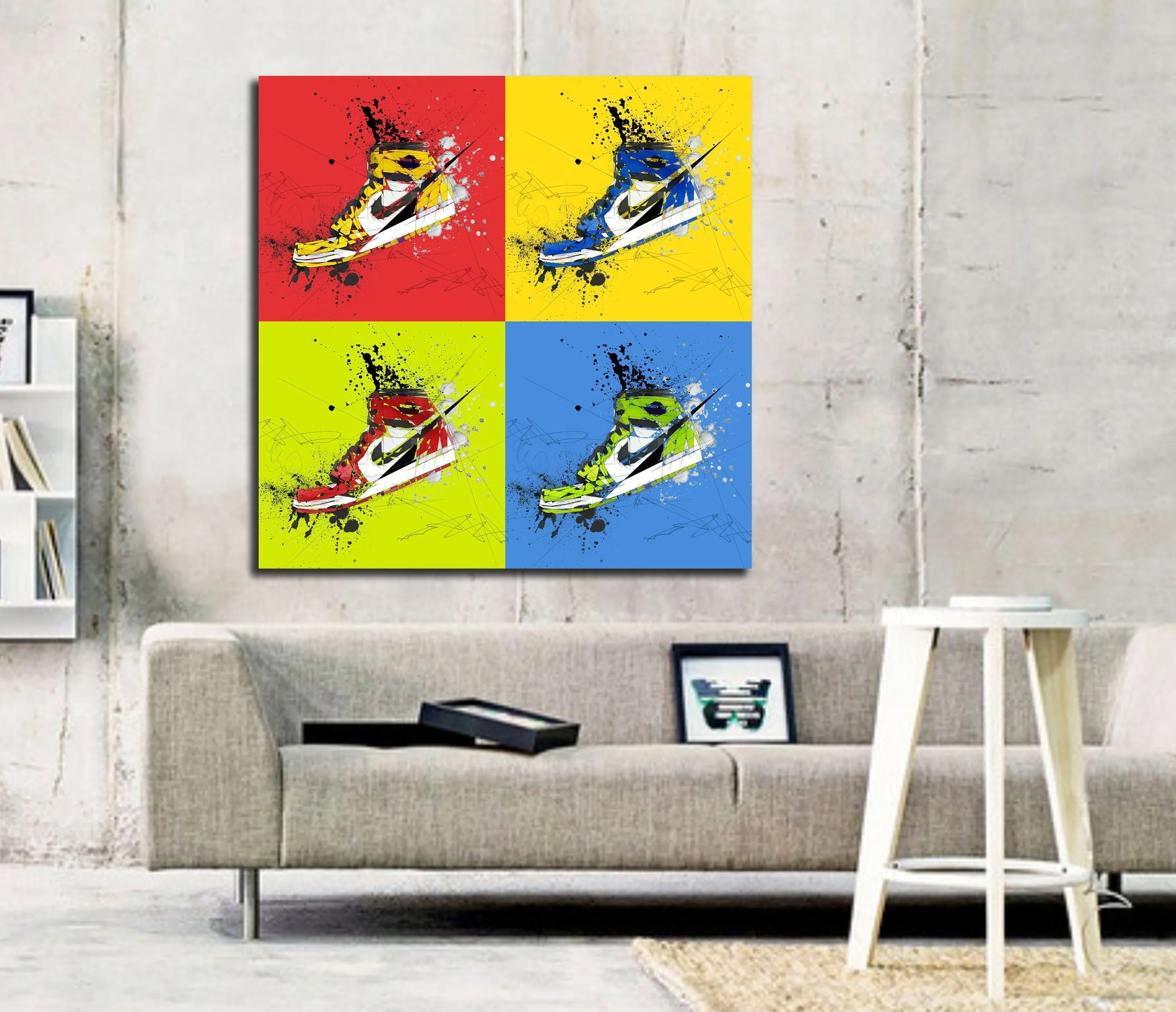 ABSTRACT SNEAKERS MULTICOLOR ART INSPIRED BY AIR JORDANS SNEAKERS //SNK-AJ00