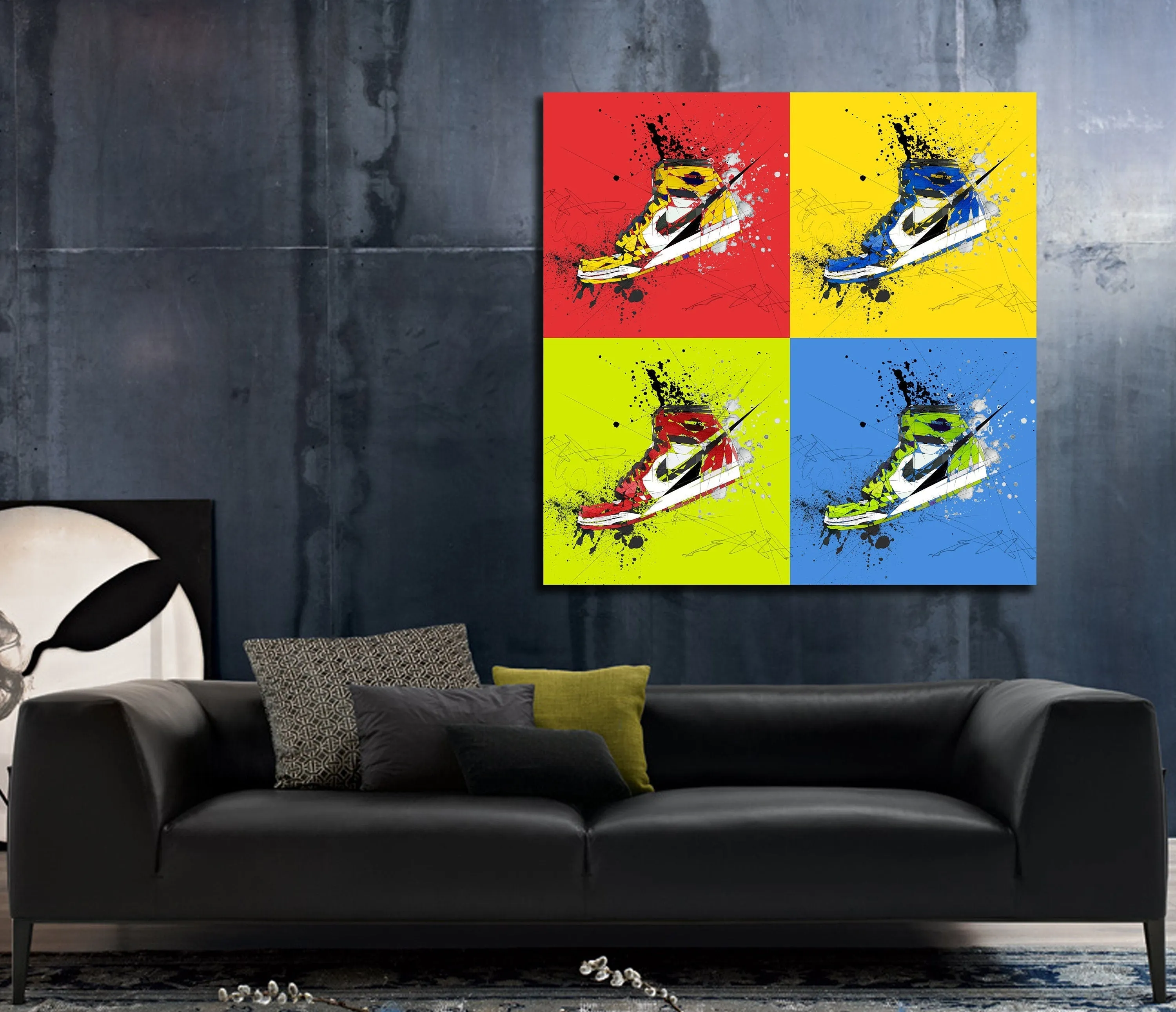 ABSTRACT SNEAKERS MULTICOLOR ART INSPIRED BY AIR JORDANS SNEAKERS //SNK-AJ00