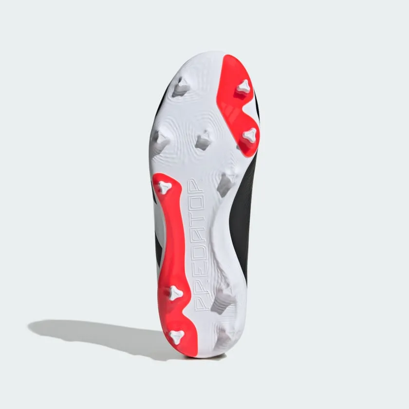adidas Predator League Low FG Junior Firm Ground Soccer Cleat - Core Black/White/Solar Red