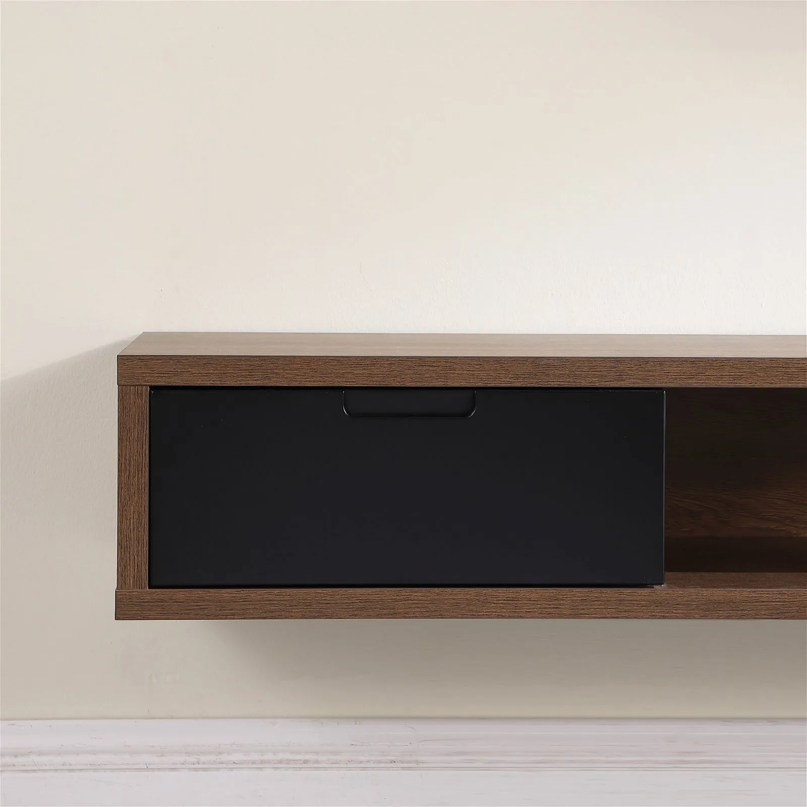 Air Entertainment Cabinet, Wall Mount TV Unit, 2000mm Dark Oak by Criterion