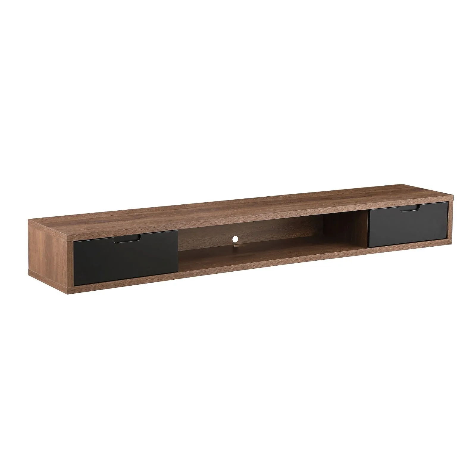 Air Entertainment Cabinet, Wall Mount TV Unit, 2000mm Dark Oak by Criterion
