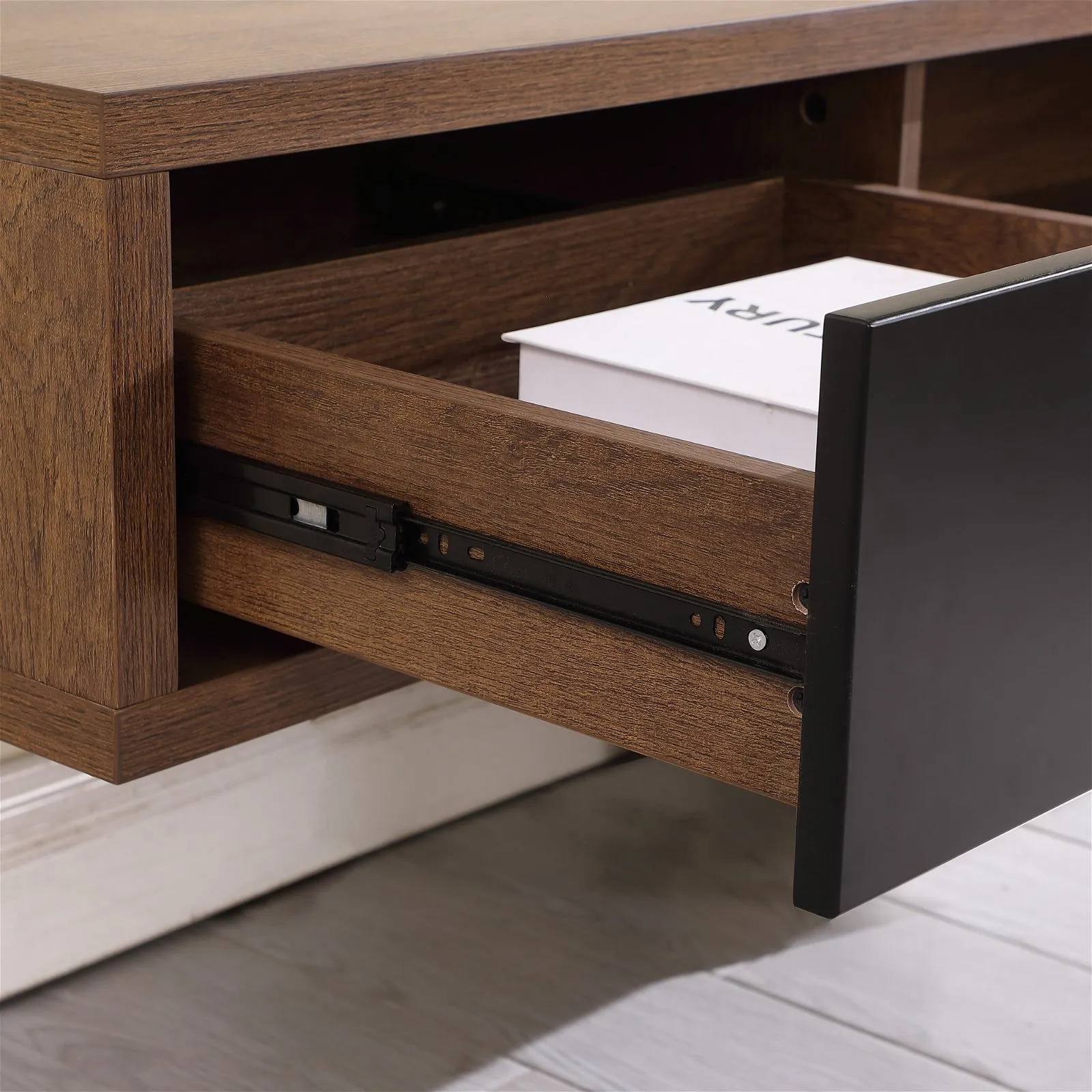 Air Entertainment Cabinet, Wall Mount TV Unit, 2000mm Dark Oak by Criterion