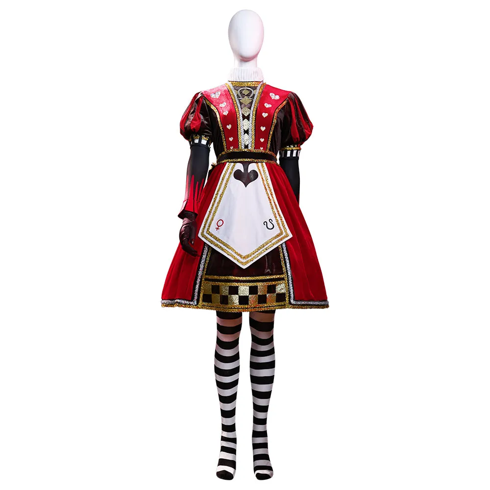 Alice: Madness Returns Alice Red Dress Cosplay Costume