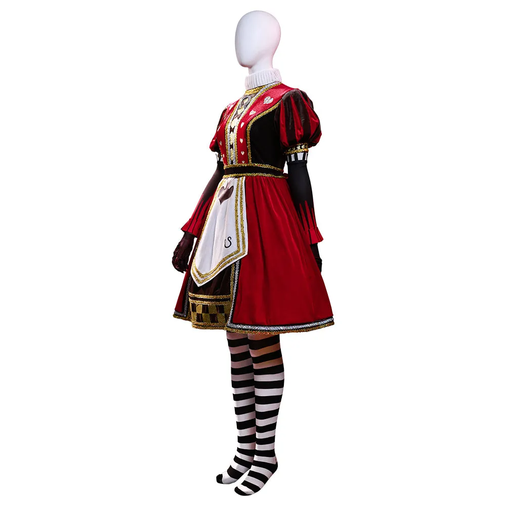 Alice: Madness Returns Alice Red Dress Cosplay Costume