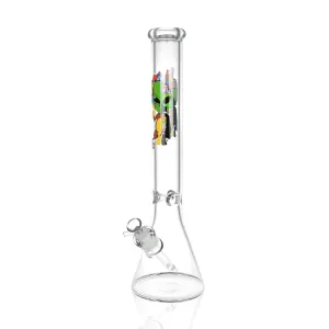 Alien Monkey Mandala Beaker Bong 17"