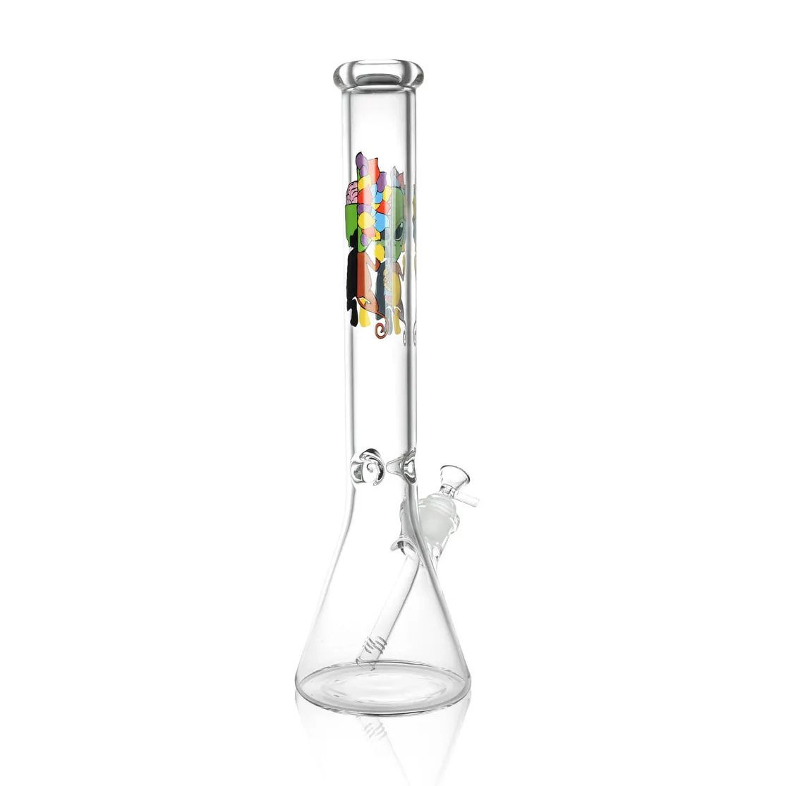 Alien Monkey Mandala Beaker Bong 17"