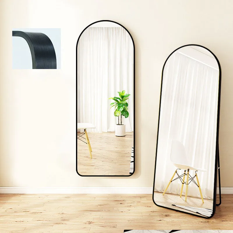 Aluminum Alloy Frame Arched Mirror 157x47cm