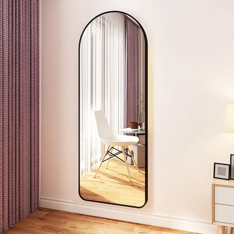 Aluminum Alloy Frame Arched Mirror 157x47cm