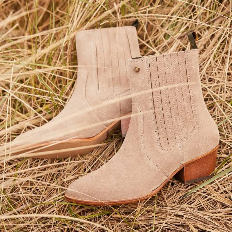 Barbour Prue Ladies Suede Boot - Taupe