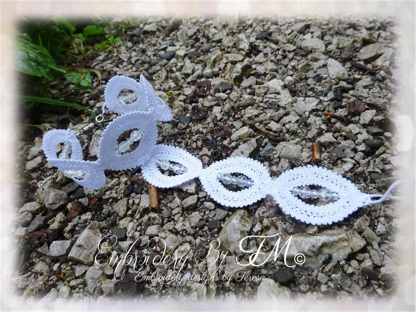 Barefoot sandals lace modern/5x7 hoop