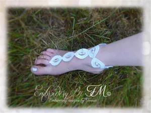 Barefoot sandals lace modern/5x7 hoop