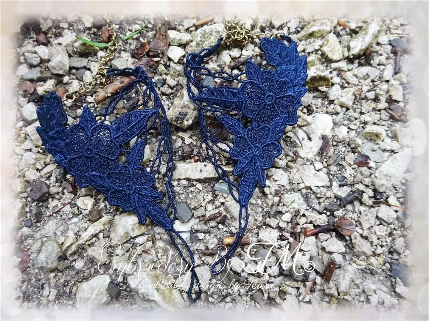 Barefoot sandals lace/5x7 hoop