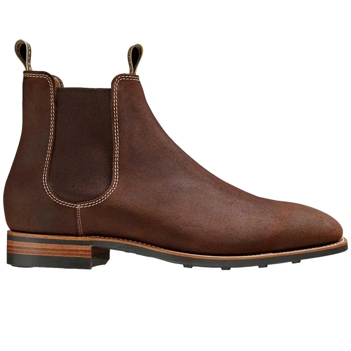 BARKER Mansfield Chelsea Boots - Mens - Mid Brown Waxy Suede
