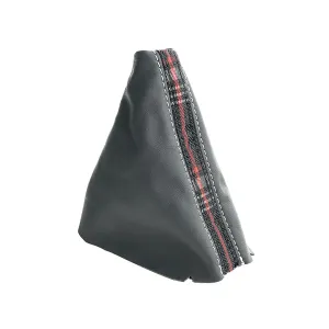 BFI MK7 DSG / Automatic Shift Boot (Black Leather / Silver Stitch) - Clark Plaid Inlay - CLEARANCE