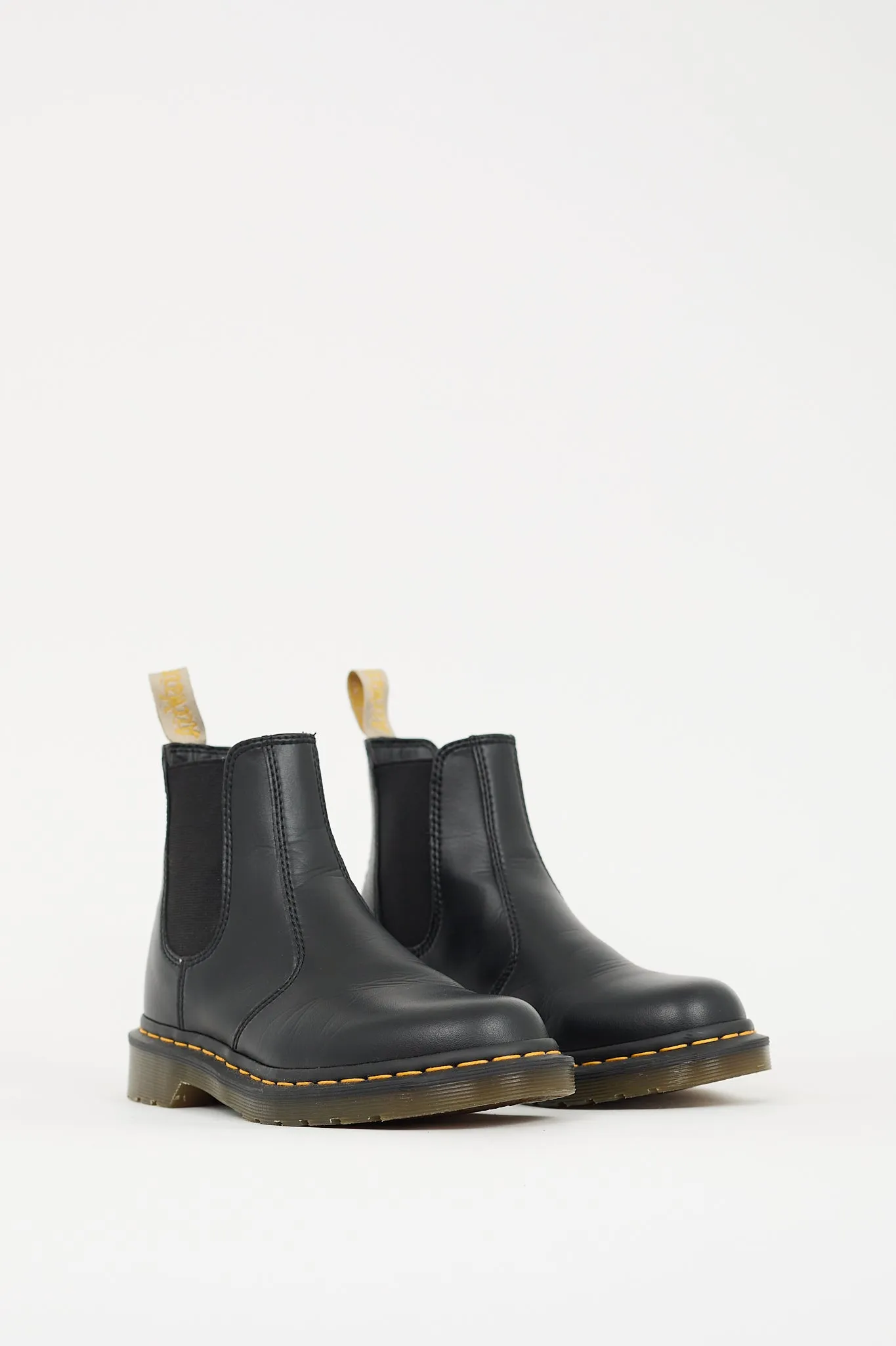 Black Faux Leather 2976 Chelsea Boot