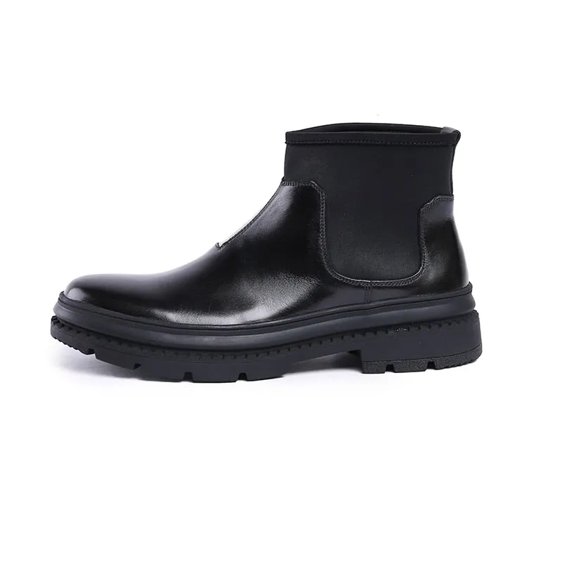 Black Slip On Men Chelsea Boots