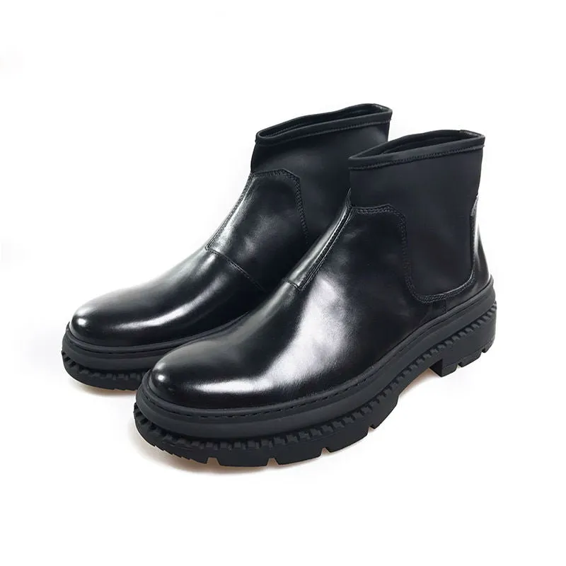 Black Slip On Men Chelsea Boots