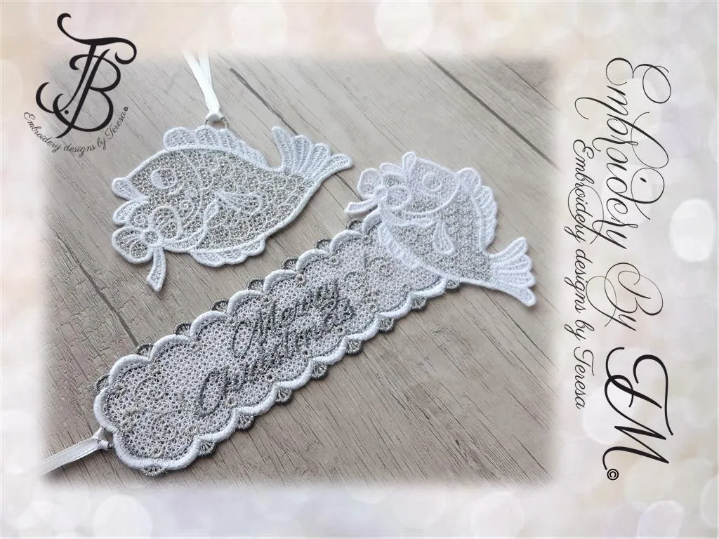 Bookmark with fish   Christmas decoration