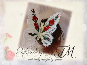 Butterfly August / 4x4 hoop
