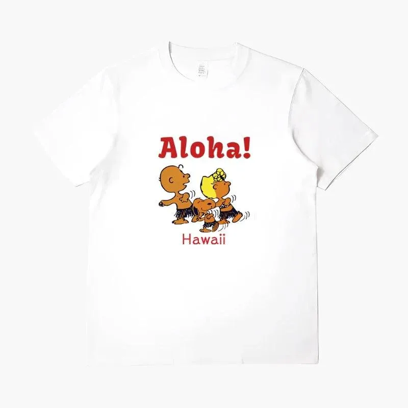 CHARLIE BROWN AND SNOOPY LUCY HAWAIIAN ALOHA TEE