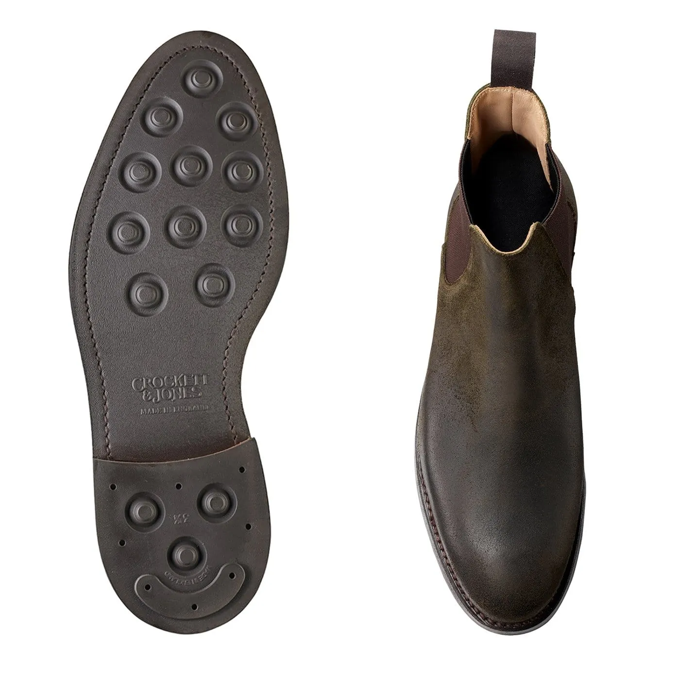 Chelsea 5 Green Rough-Out Suede