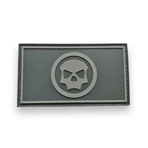 Circle Skull Full Patch - Grey