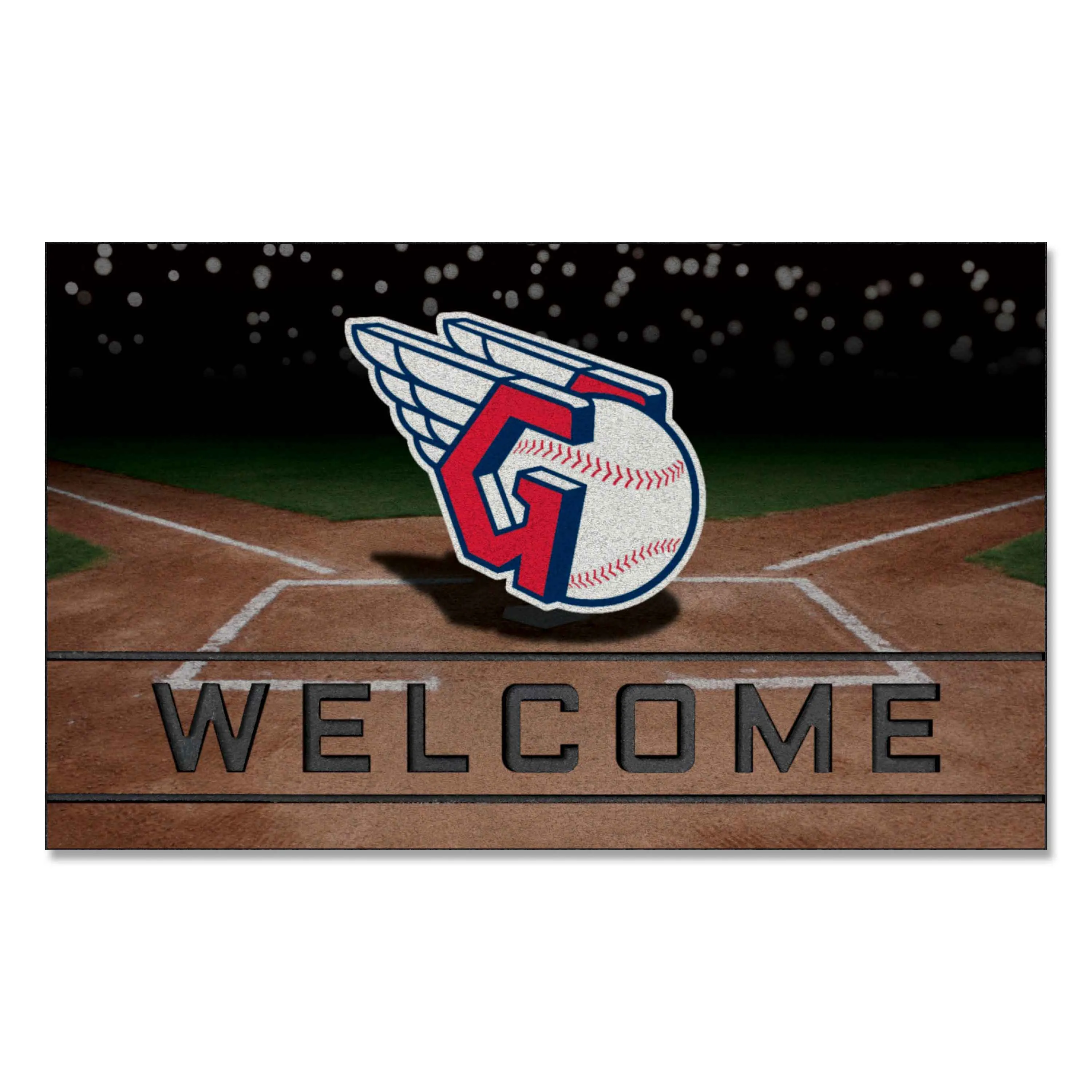 Cleveland Indians Rubber Door Mat - 18in. x 30in.