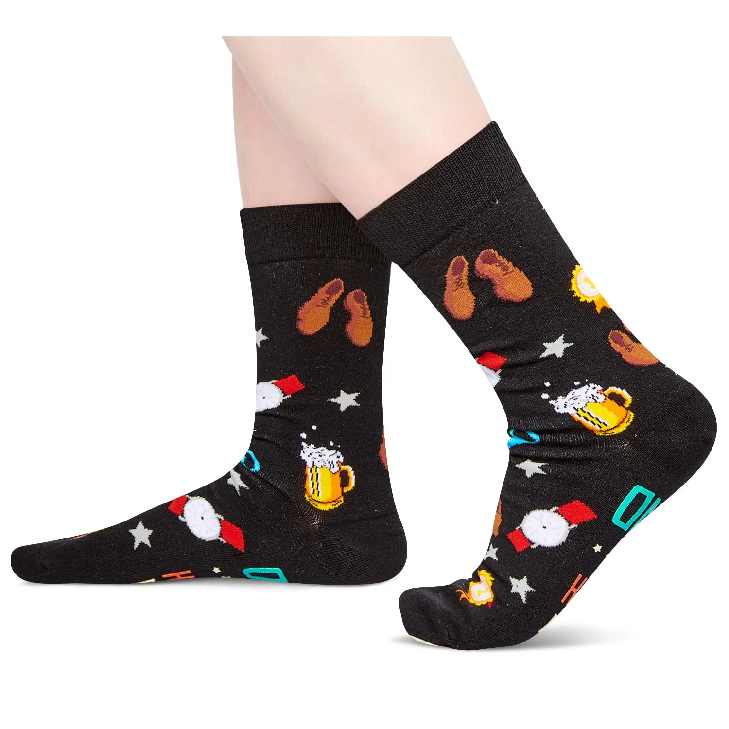 Cool Gifts For Dad Father Him - Dad Birthday Gifts, Father Gifts From Daughter Son, Fathers Day Socks Funny Dad Socks With Greeting Card Keychain
