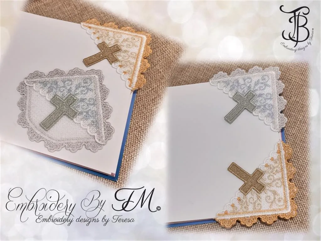 Corner bookmark FSL/ Cross / 4x4 hoop