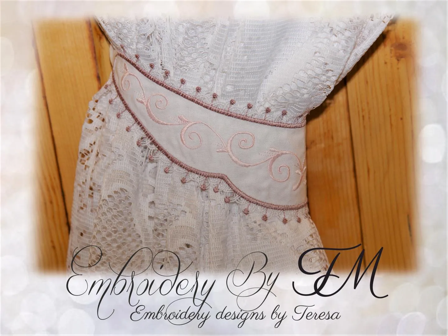 Curtain tie backs 2/ 7x12 hoop