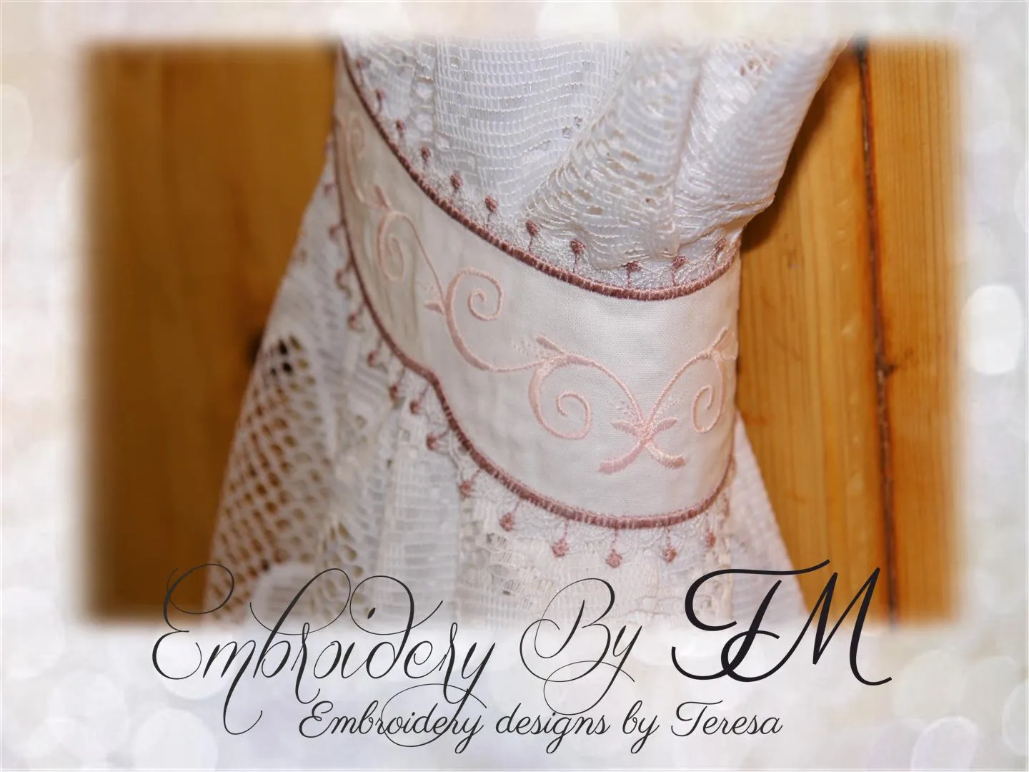 Curtain tie backs 2/ 7x12 hoop