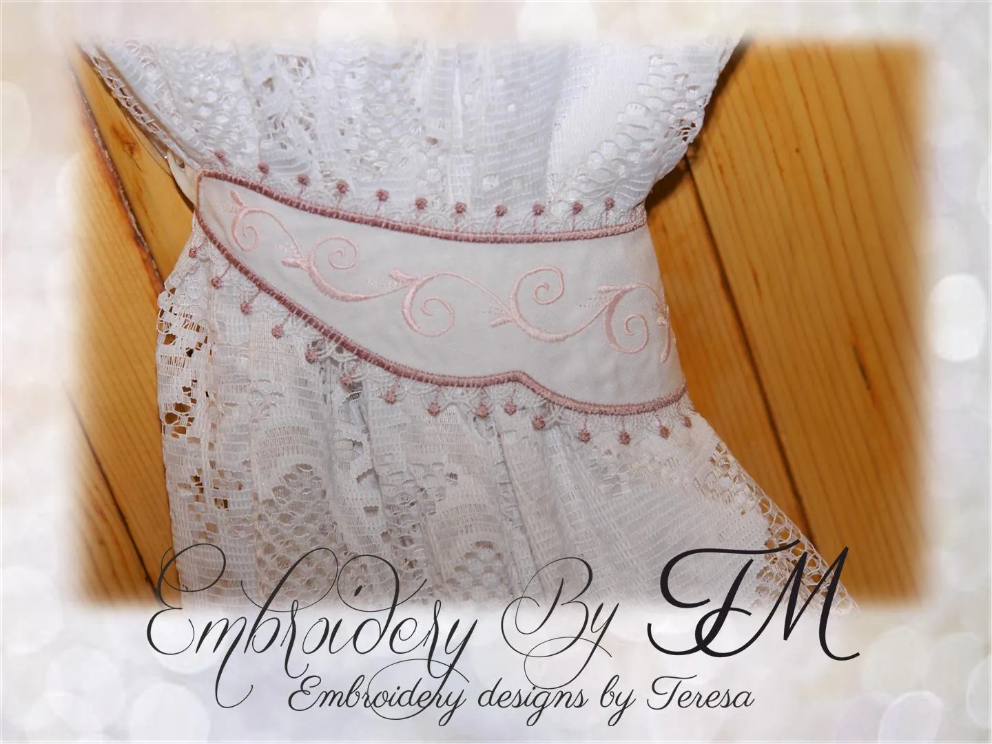 Curtain tie backs 2/ 7x12 hoop