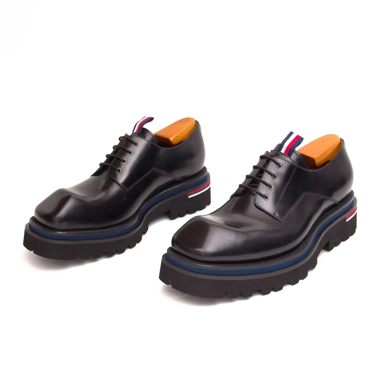 Derby Shoes Chunky 6cm heel boost Black