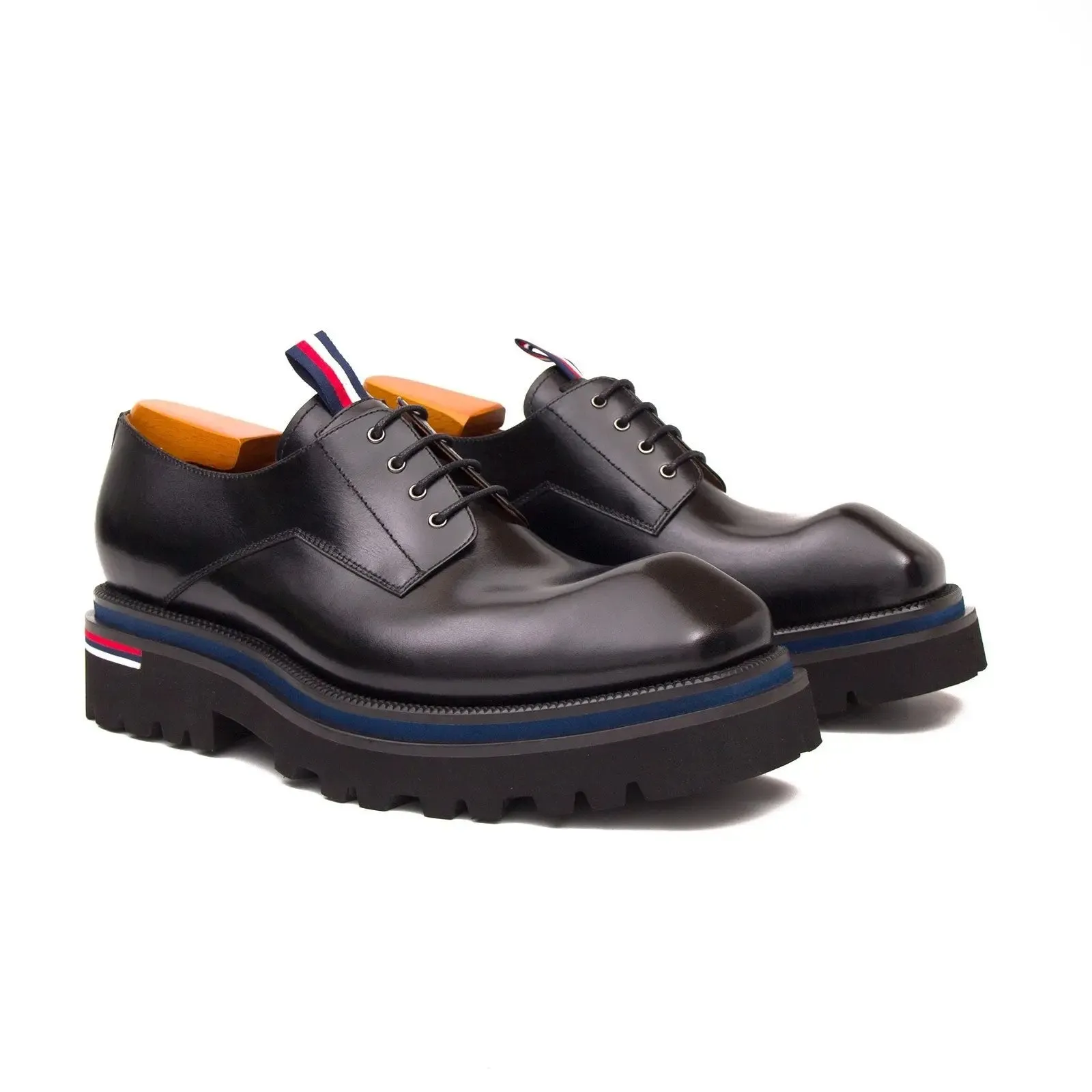 Derby Shoes Chunky 6cm heel boost Black