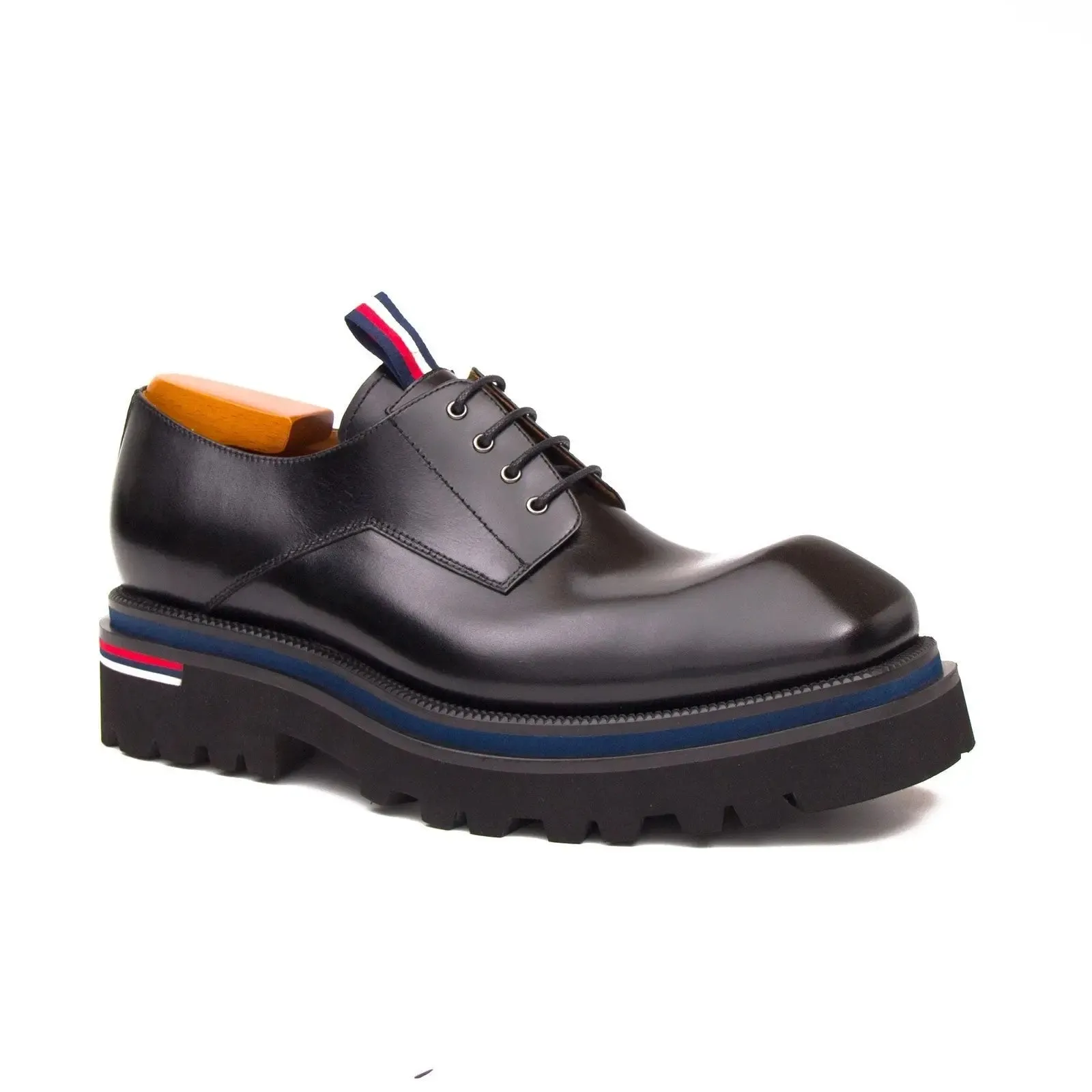 Derby Shoes Chunky 6cm heel boost Black