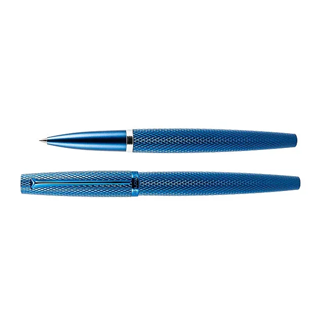 Diplomat Viper Guilloche Rollerball in Blue