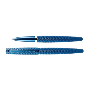 Diplomat Viper Guilloche Rollerball in Blue