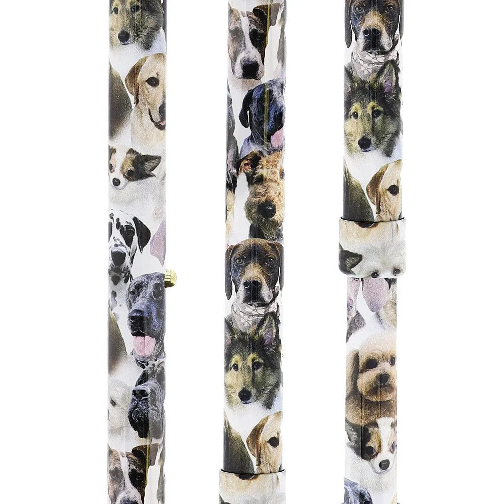 Dog Lovers' Offset Cane - Comfort Grip, Adjustable w/ SafeTbase