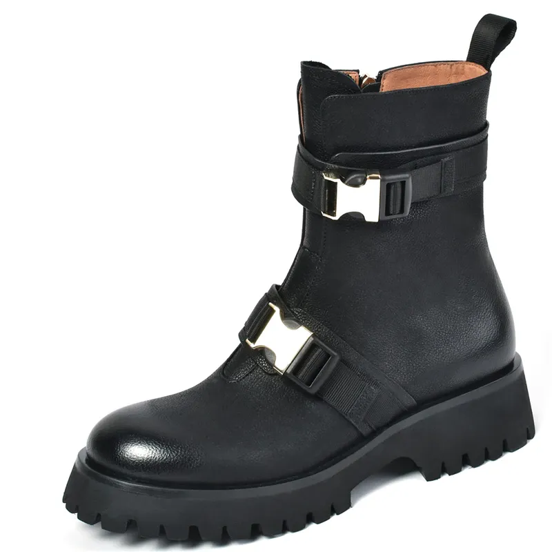 Donay Women's Round Toe Leather Boots