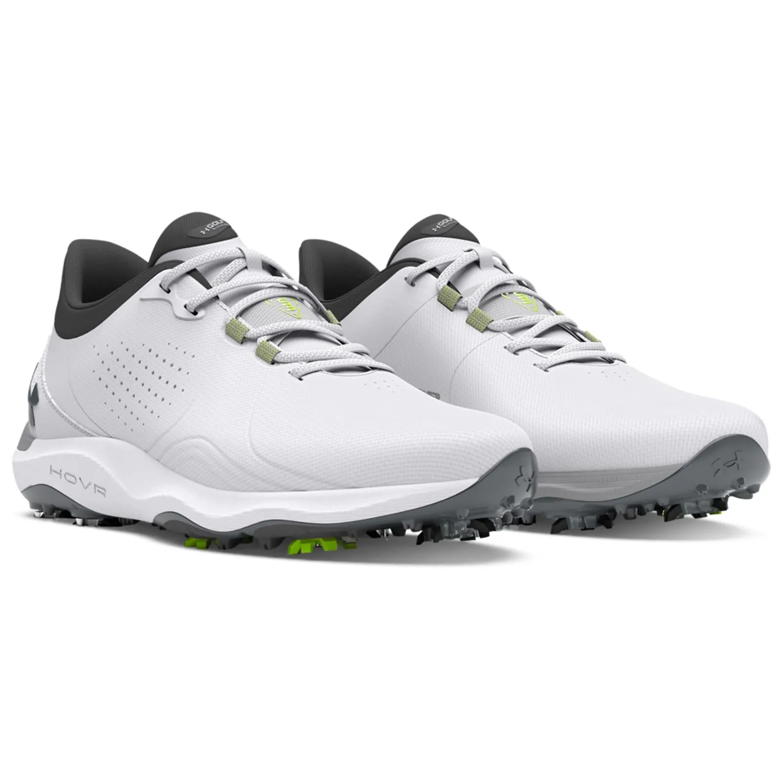 Drive Pro Wide Spiked Golf Shoes White/Grey - 2024